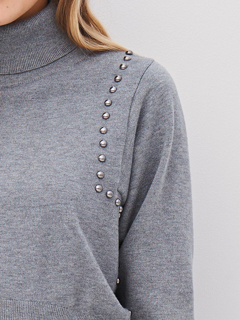 NÜ ADEA strikkebluse Bluser 901 Grey mix
