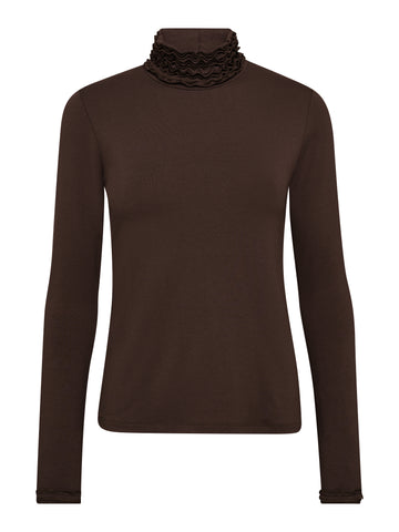 NÜ ADELE høyhalsete t-skjorte Topper og t-skjorter 224 Dark Brown