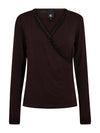 NÜ ADELE omslags-T-skjorte Topper og t-skjorter 224 Dark Brown