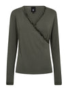 NÜ ADELE omslags-T-skjorte Topper og t-skjorter 901 Grey