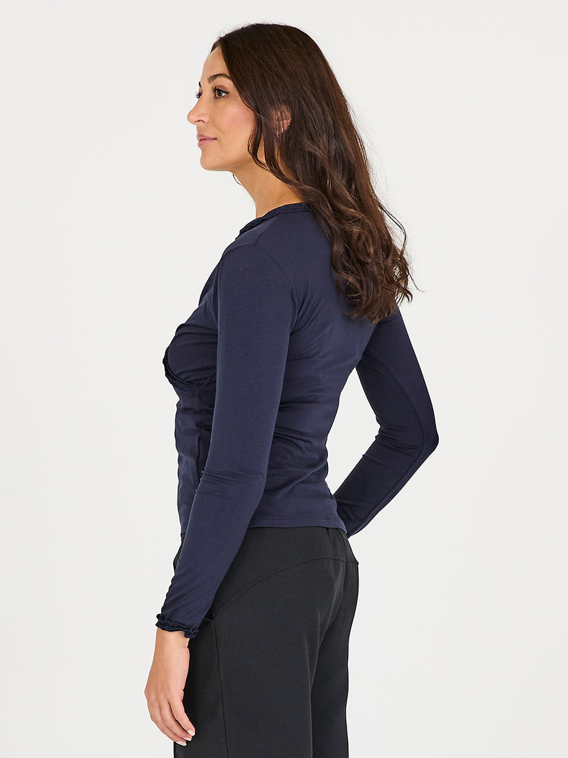 NÜ ADELE omslags-T-skjorte Topper og t-skjorter 224 Dark Brown