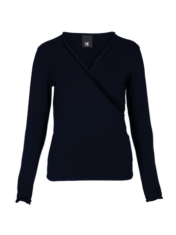 NÜ ADELE omslags-T-skjorte Topper og t-skjorter 480 Midnight Blue