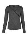 NÜ ADELE omslags-T-skjorte Topper og t-skjorter 901 Grey
