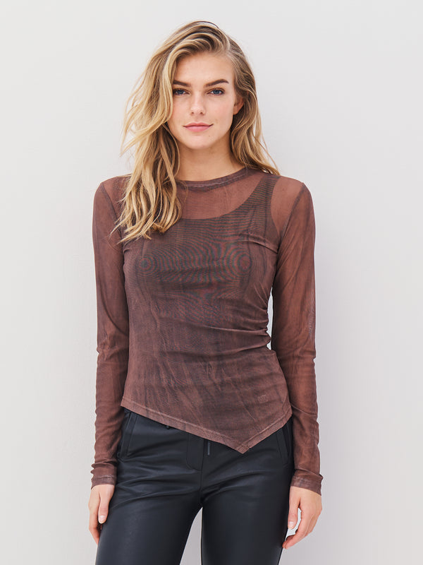NÜ AGNA bluse Bluser 289 Brown Mix