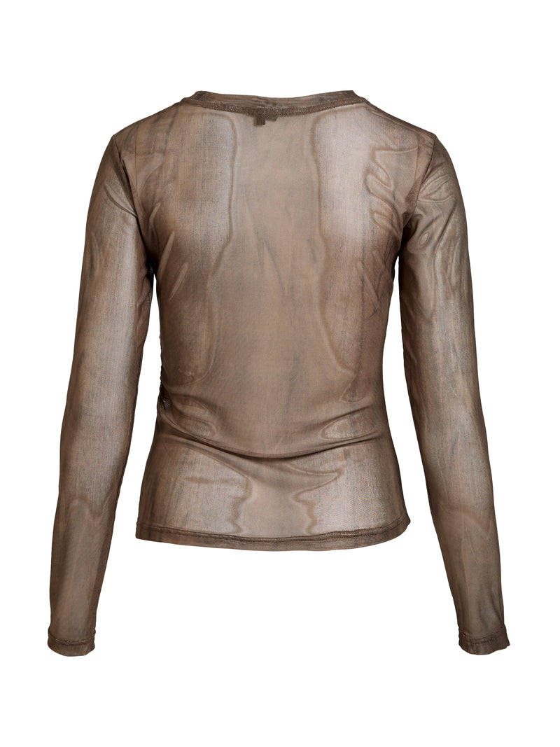 NÜ AGNA bluse Bluser 289 Brown Mix