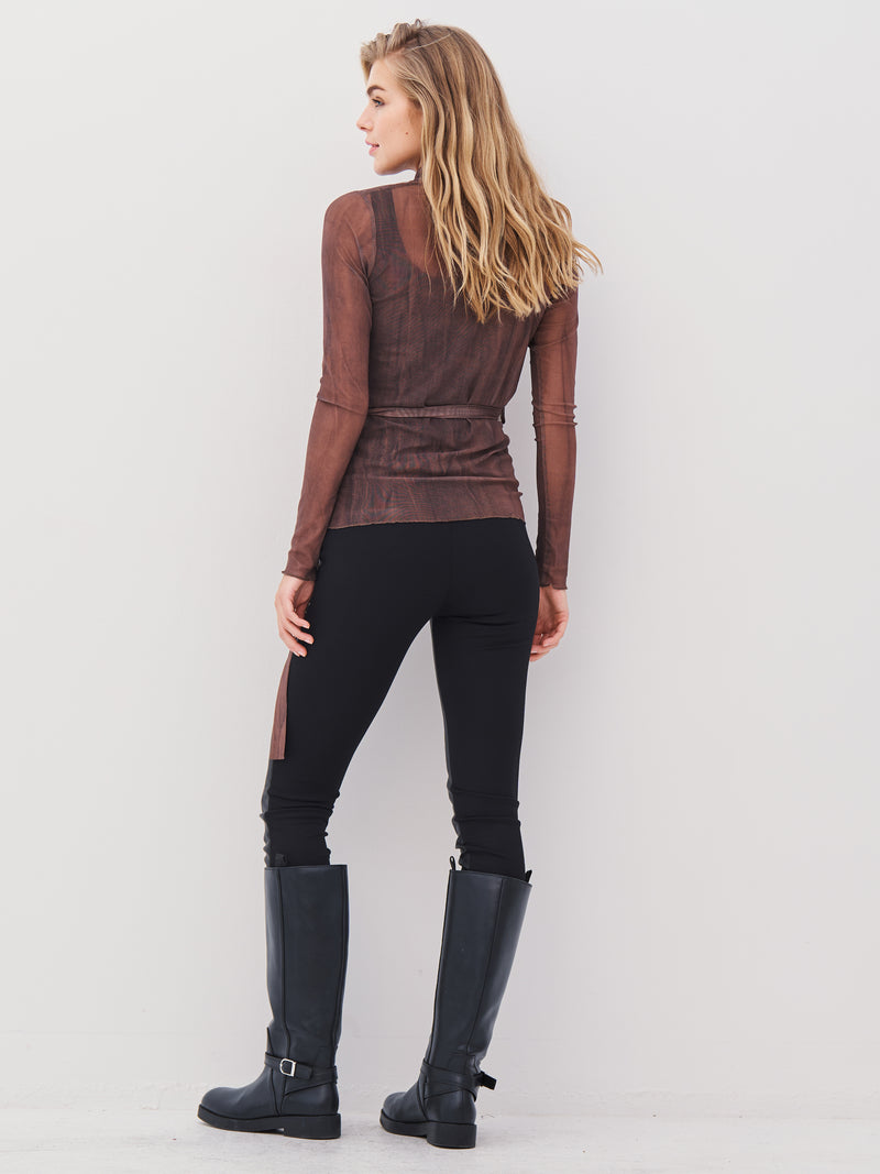 NÜ AGNA bluse Bluser 289 Brown Mix