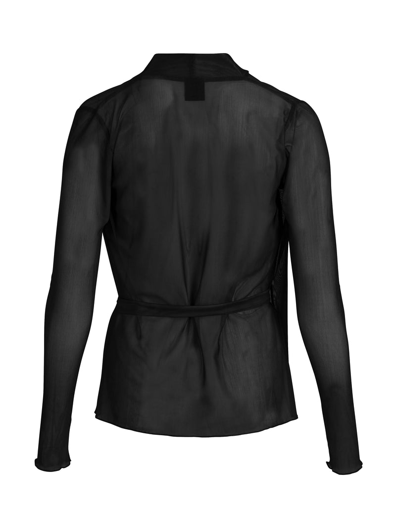 NÜ AGNA omslagsbluse Bluser 000 Solid black