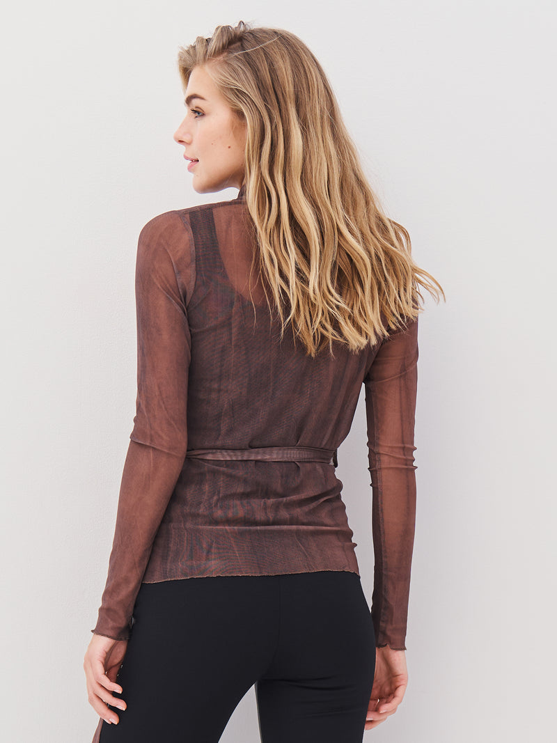 NÜ AGNA omslagsbluse Bluser 289 Brown Mix