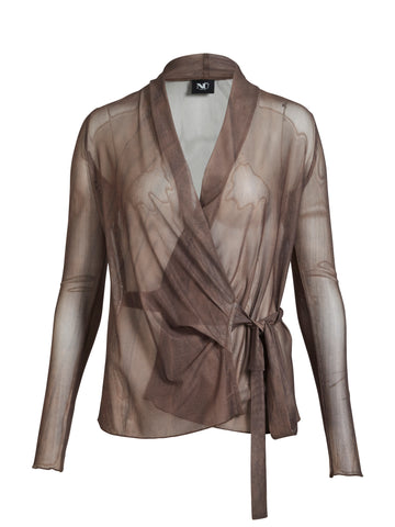 NÜ AGNA omslagsbluse Bluser 289 Brown Mix