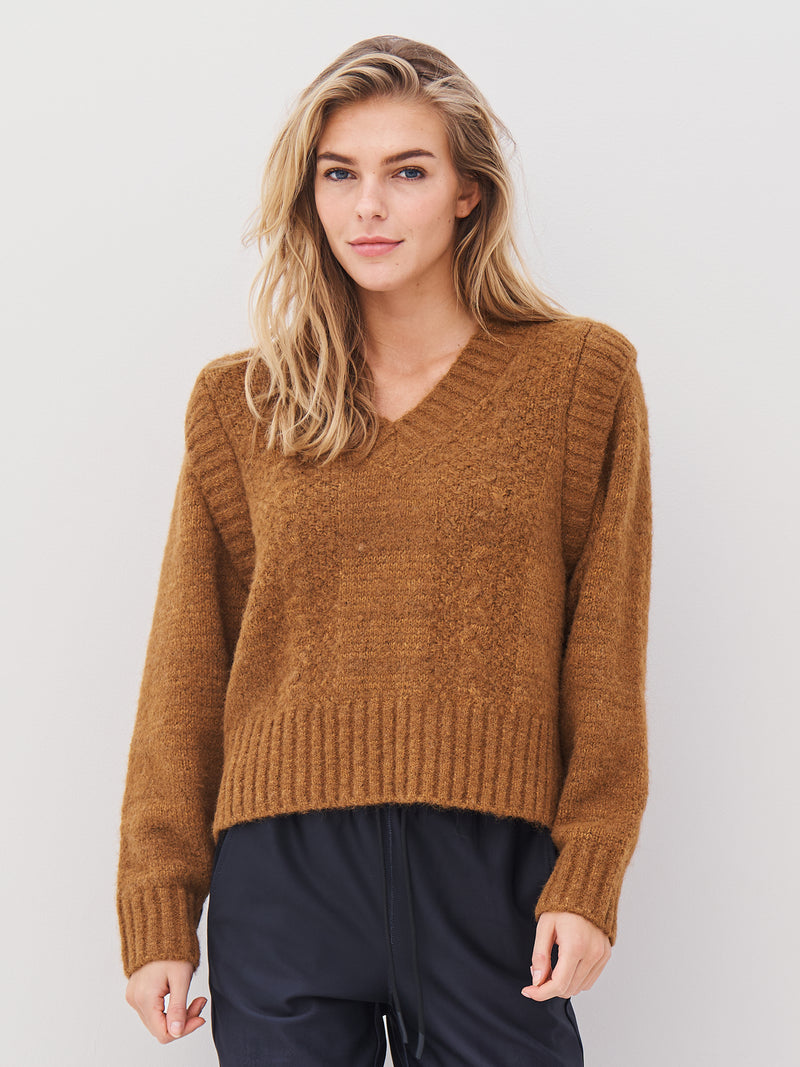 NÜ AGNES strikkebluse Bluser 220 Camel
