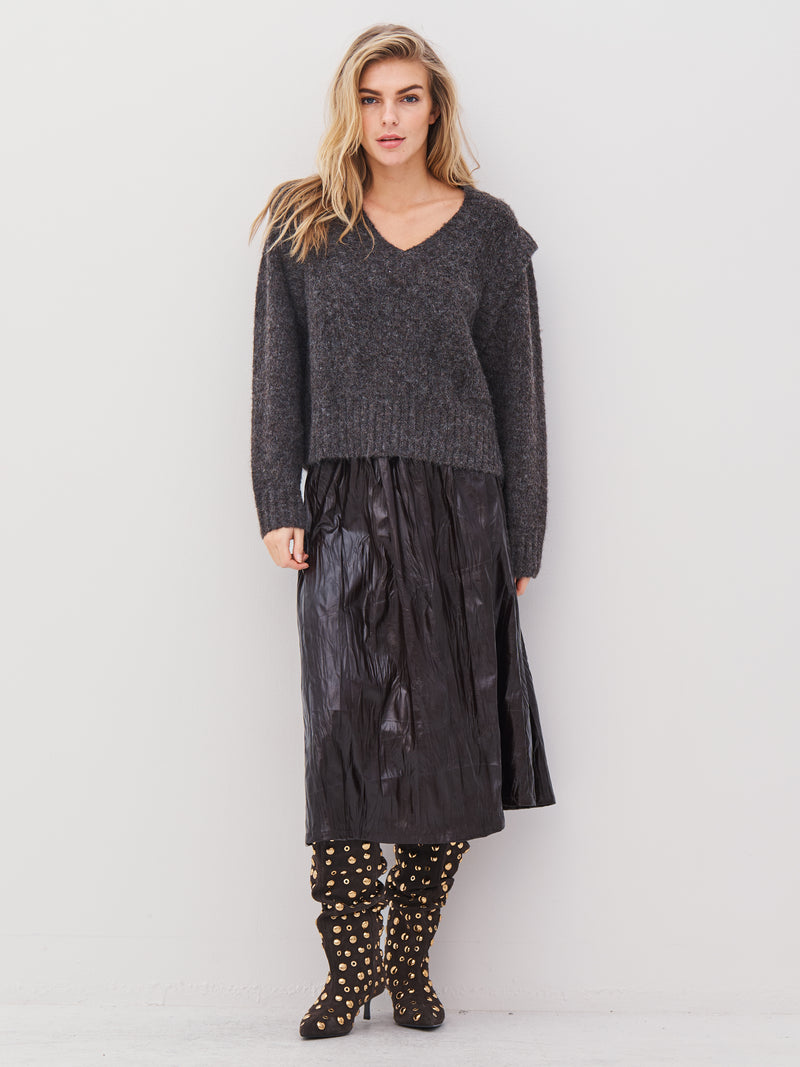 NÜ AGNES strikkebluse Bluser 289 Brown