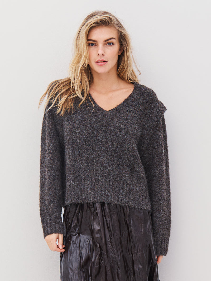 NÜ AGNES strikkebluse Bluser 289 Brown