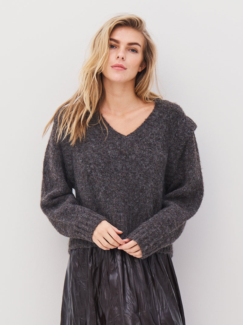 NÜ AGNES strikkebluse Bluser 289 Brown