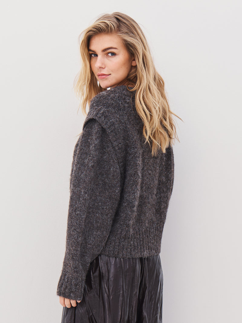 NÜ AGNES strikkebluse Bluser 289 Brown