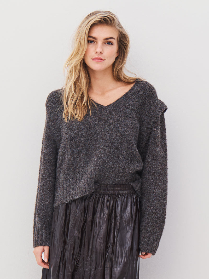 NÜ AGNES strikkebluse Bluser 289 Brown