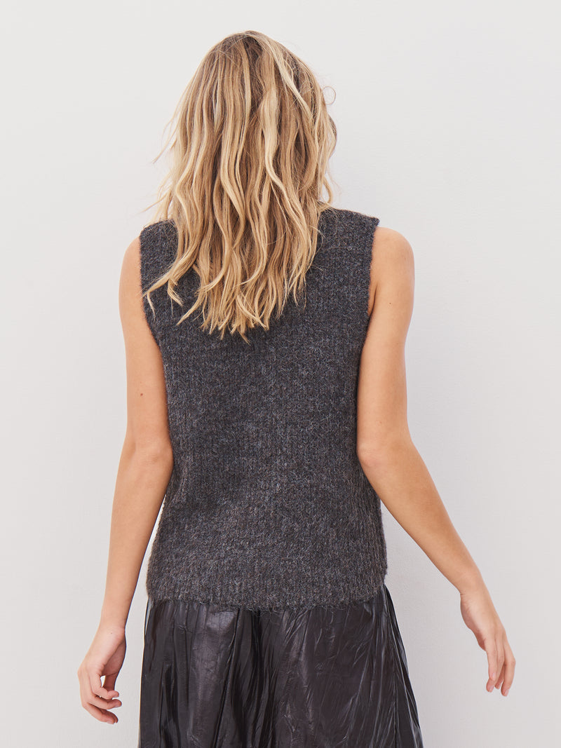 NÜ AGNES strikkevest Veste 289 Brown