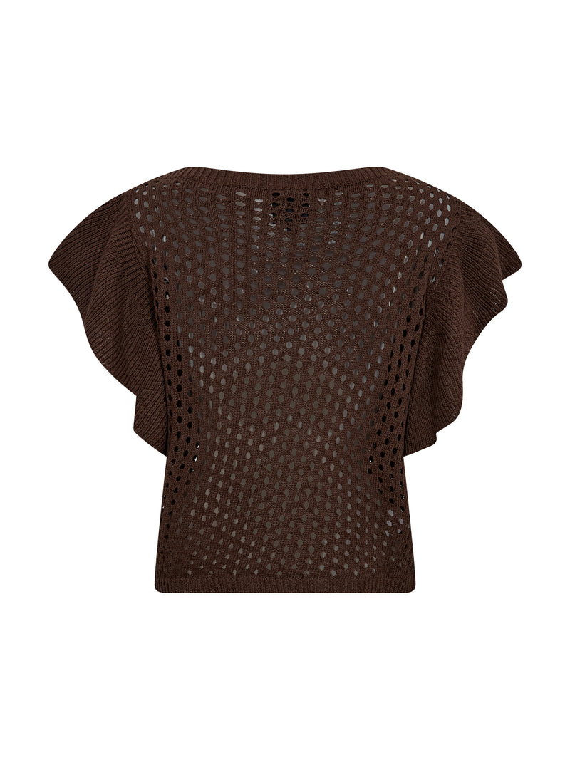 NÜ AIDA strikkebluse Bluser 224 Dark Brown