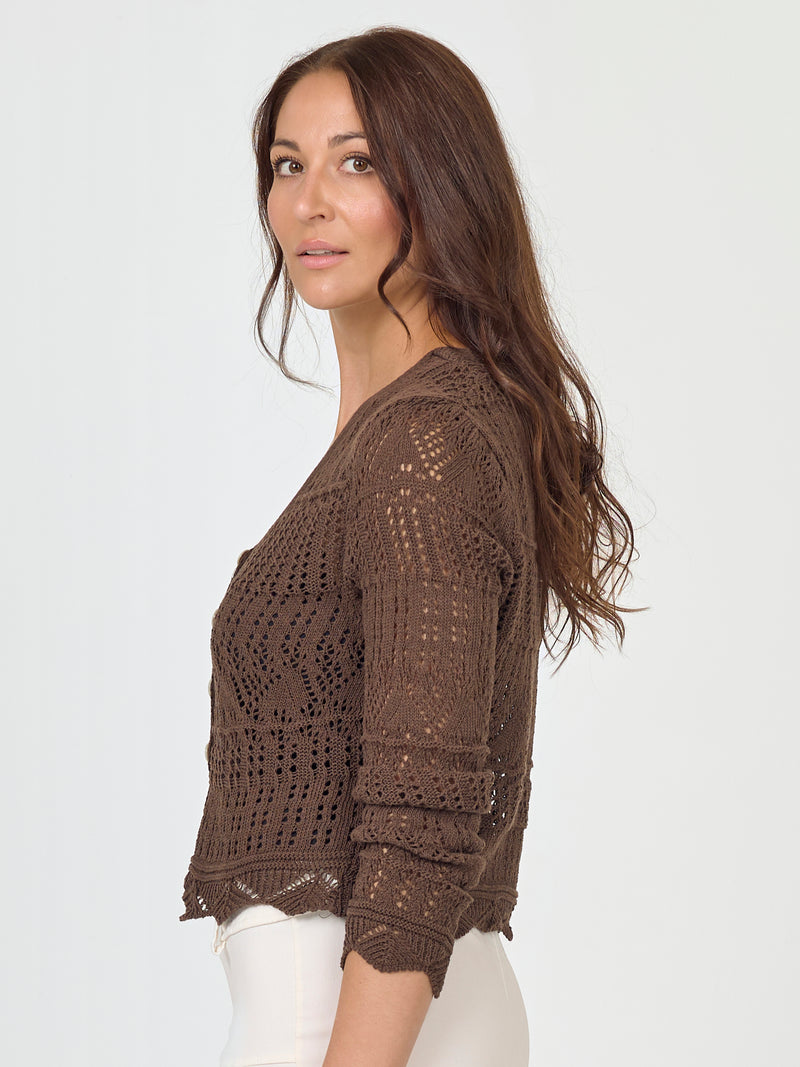 NÜ AIDA strikkegenser Cardigans 224 Dark Brown