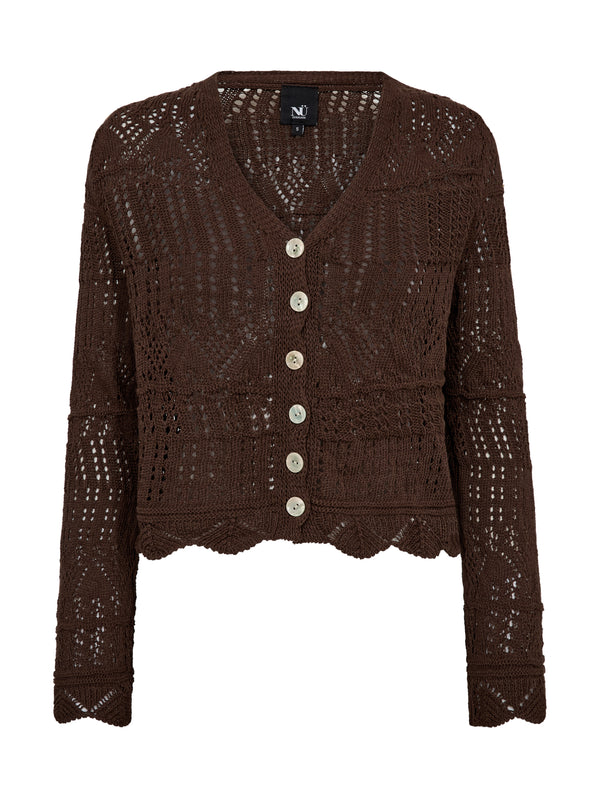 NÜ AIDA strikkegenser Cardigans 224 Dark Brown
