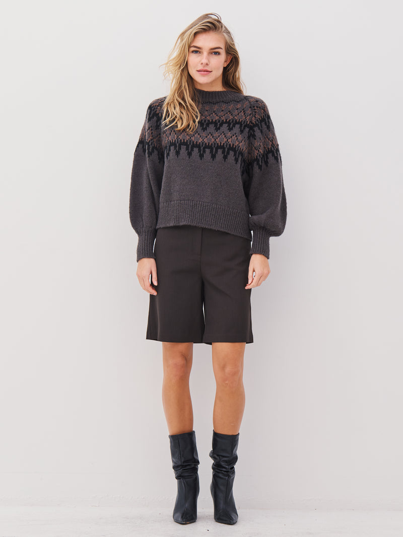 NÜ ALENA strikkebluse Bluser 901 Grey mix
