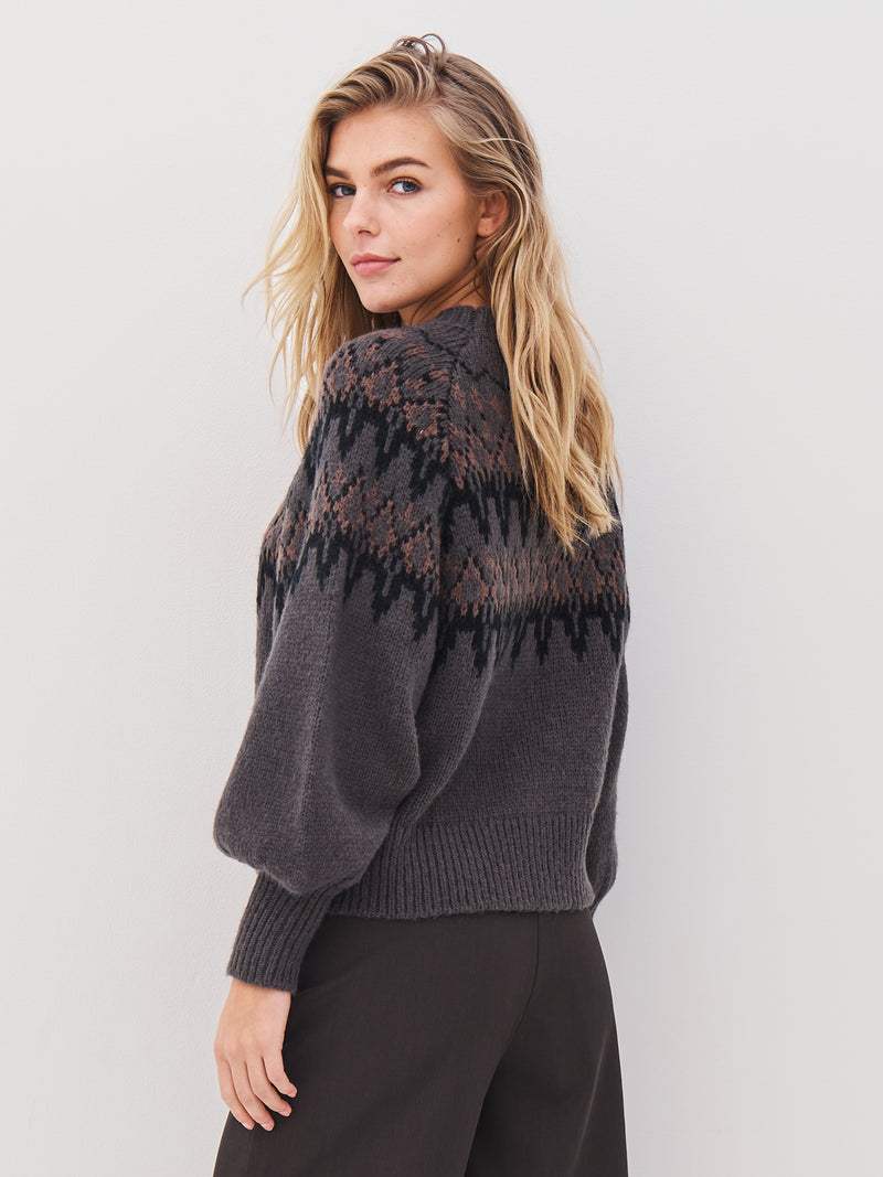 NÜ ALENA strikkebluse Bluser 901 Grey mix