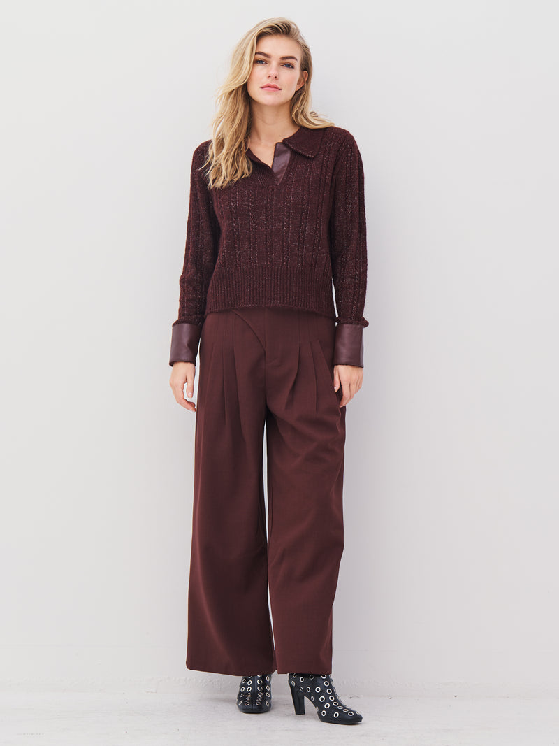 NÜ ANIA strikkebluse Bluser 789 Grape Mix