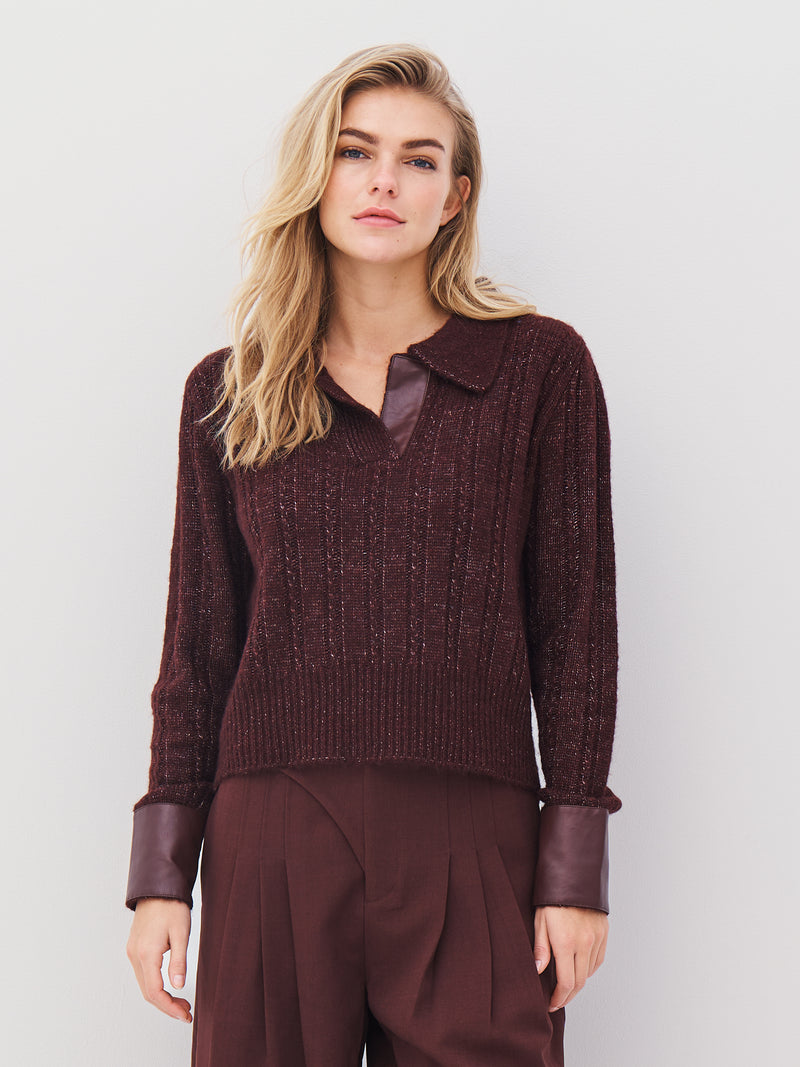 NÜ ANIA strikkebluse Bluser 789 Grape Mix