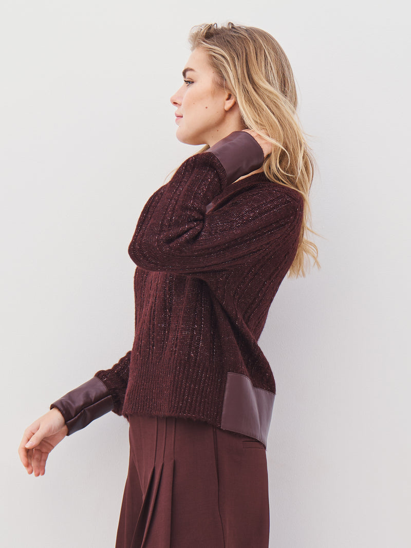 NÜ ANIA strikkebluse Bluser 789 Grape Mix