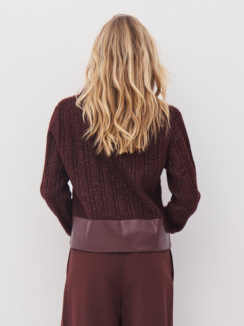 NÜ ANIA strikkebluse Bluser 789 Grape Mix