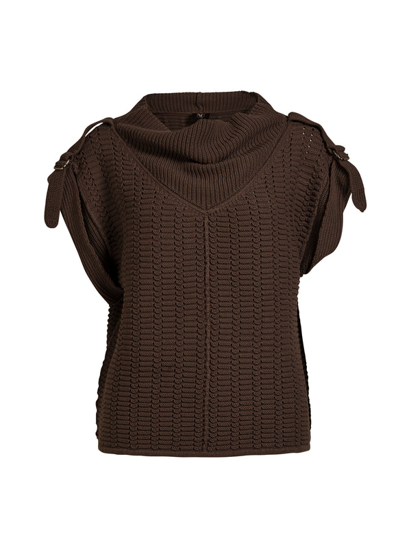 NÜ ANJA strikkebluse Bluser 289 Brown Mix