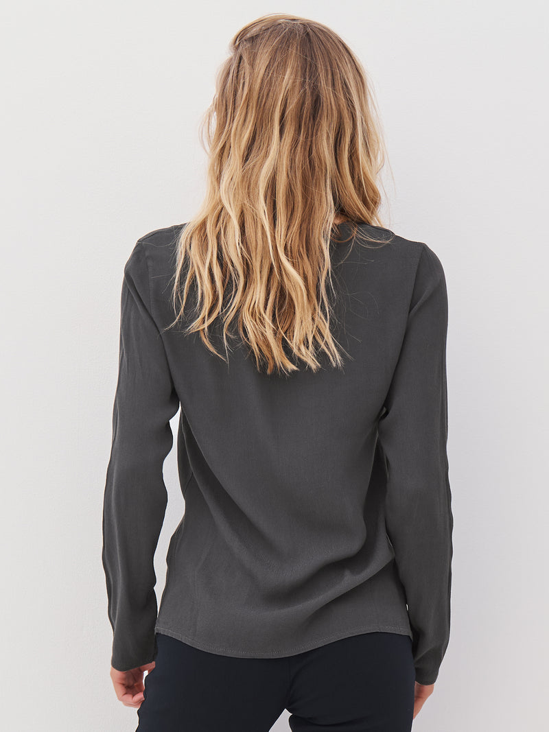 NÜ ANNI drapert bluse Bluser 385 Dark Green