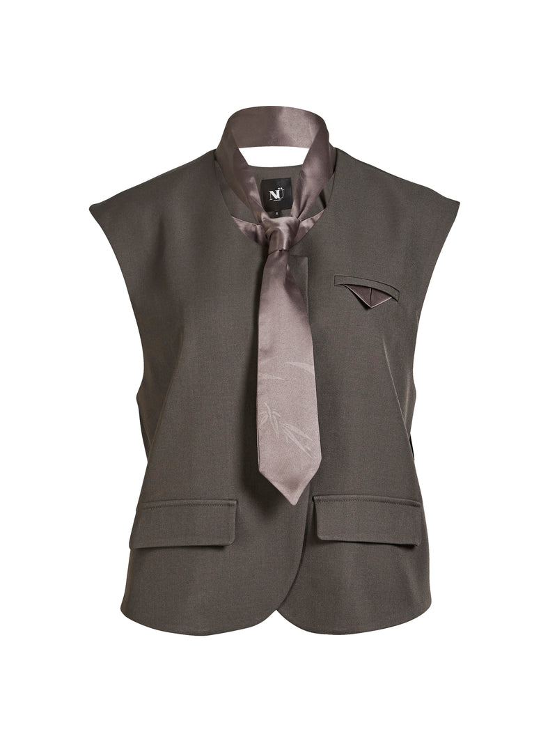 NÜ ARIEL vest Veste 901 Grey