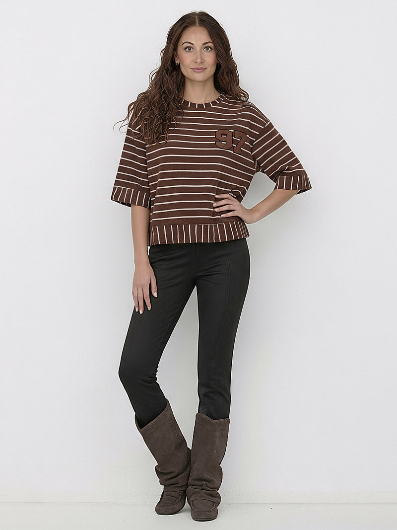 NÜ ASIA bluse Bluser 289 Brown Mix