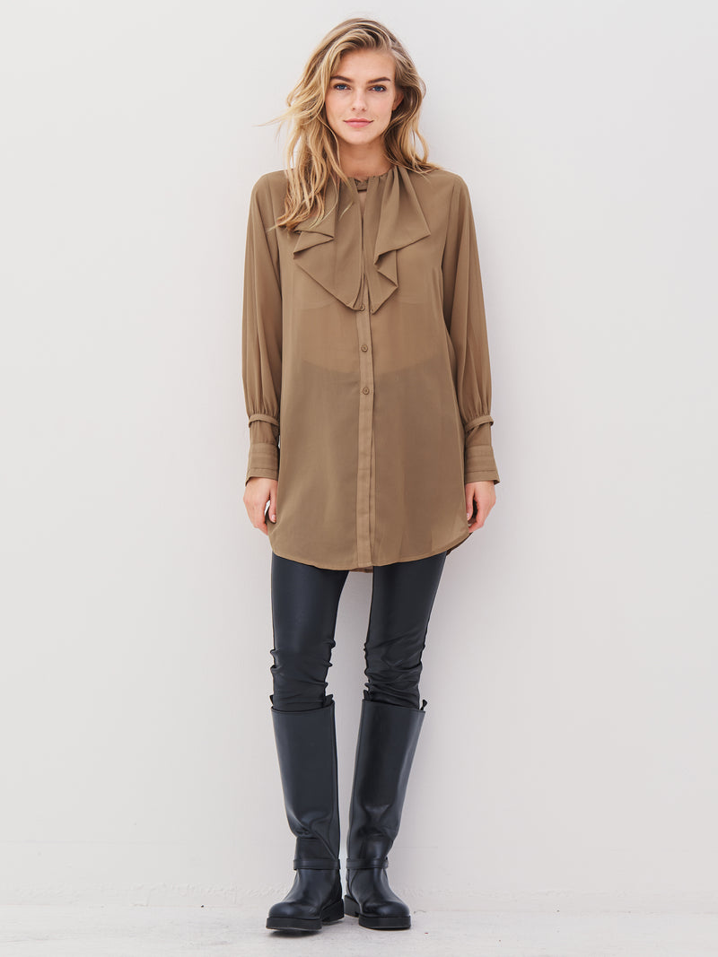 NÜ ASTRID lang skjorte Skjorter 220 Camel