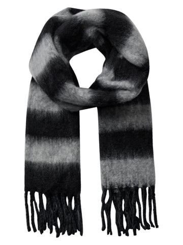 NÜ Aya Skjerf Stripe Skjerf Svart mix
