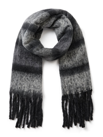 NÜ Aya Skjerf Stripe Skjerf 901 Grey mix