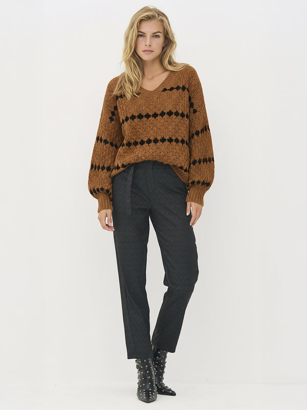 NÜ BANO strikk Strikket 294 Dark Earth mix