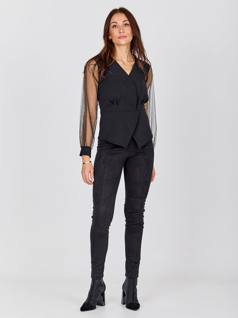 NÜ BAO Bluse Bluser Svart