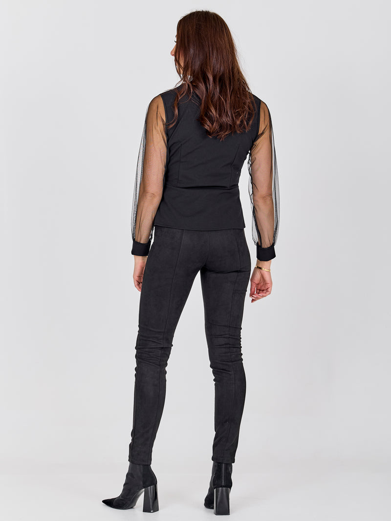 NÜ BAO Bluse Bluser Svart