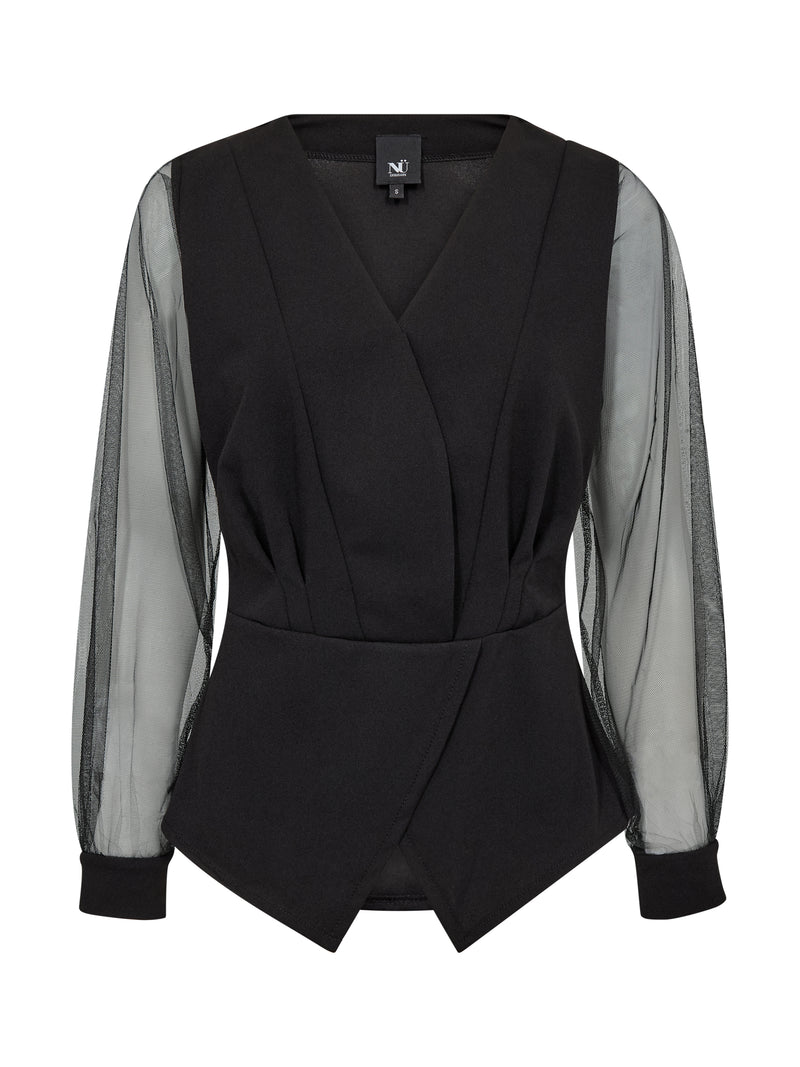 NÜ BAO Bluse Bluser Svart