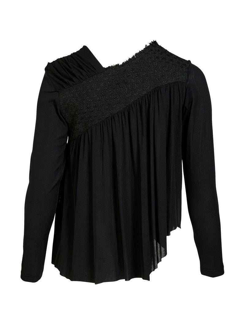 NÜ BETH glidelåsbluse Bluser Svart
