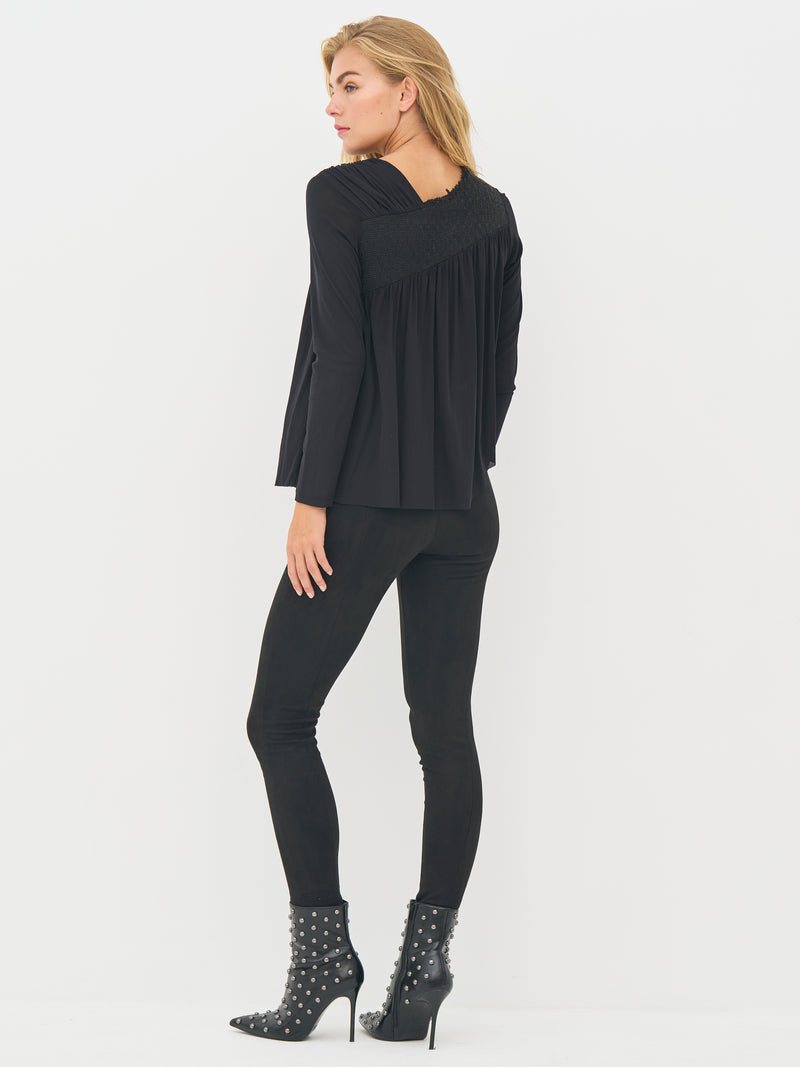 NÜ BETH glidelåsbluse Bluser Svart