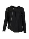 NÜ BETH glidelåsbluse Bluser Svart