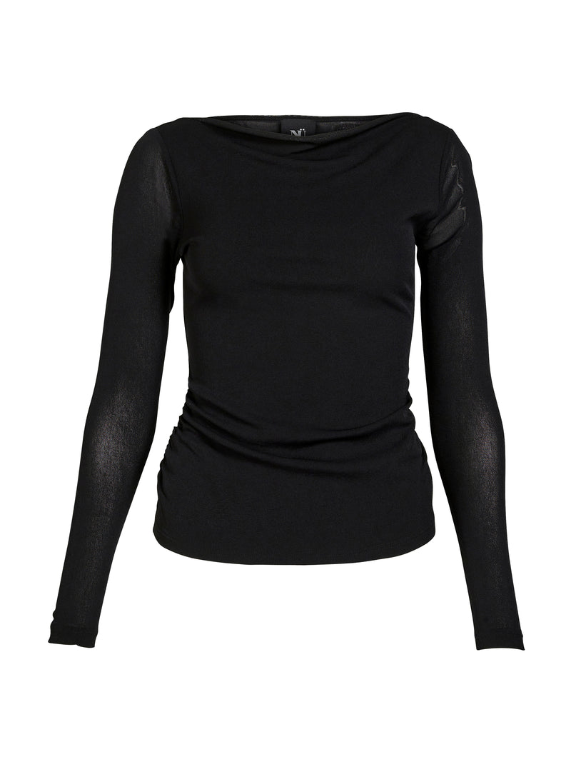 NÜ BETH l/s t-skjorte Topper og t-skjorter Svart