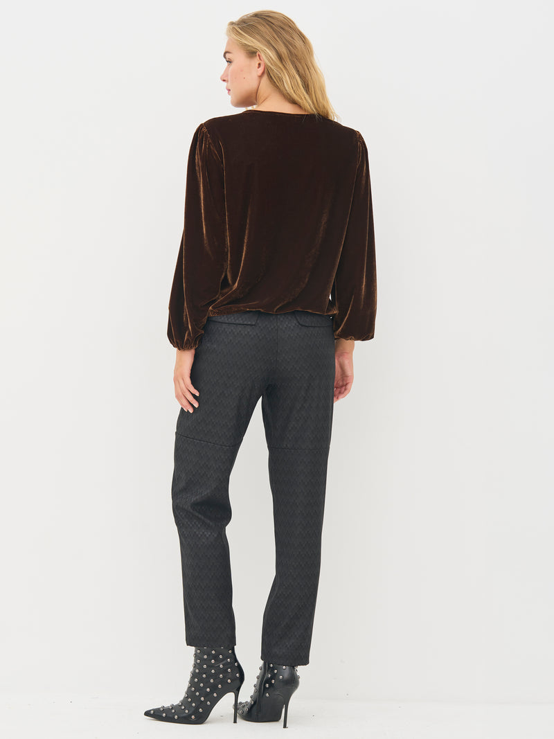 NÜ BILLE omslagsbluse Bluser 294 Dark Earth