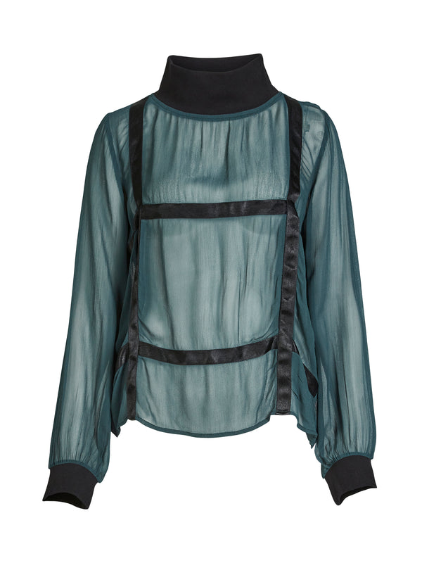 NÜ BILLIE bluse Bluser 355 Petrol green mix