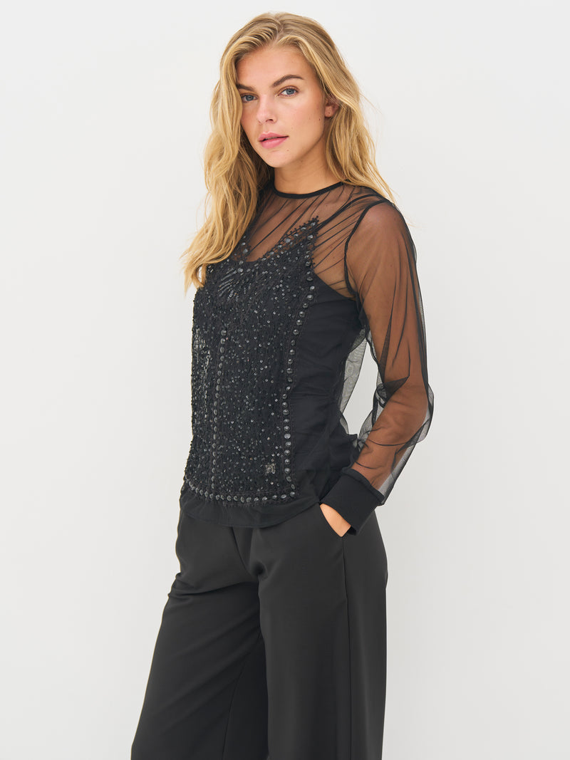 NÜ BITTEN bluse Bluser Svart