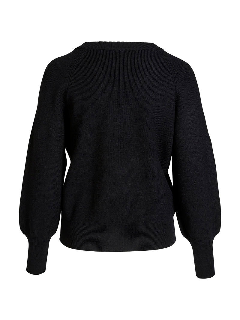 NÜ BLAKE strikkebluse Strikket Svart
