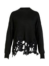 NÜ BOBBI strikket poncho Strikket Svart