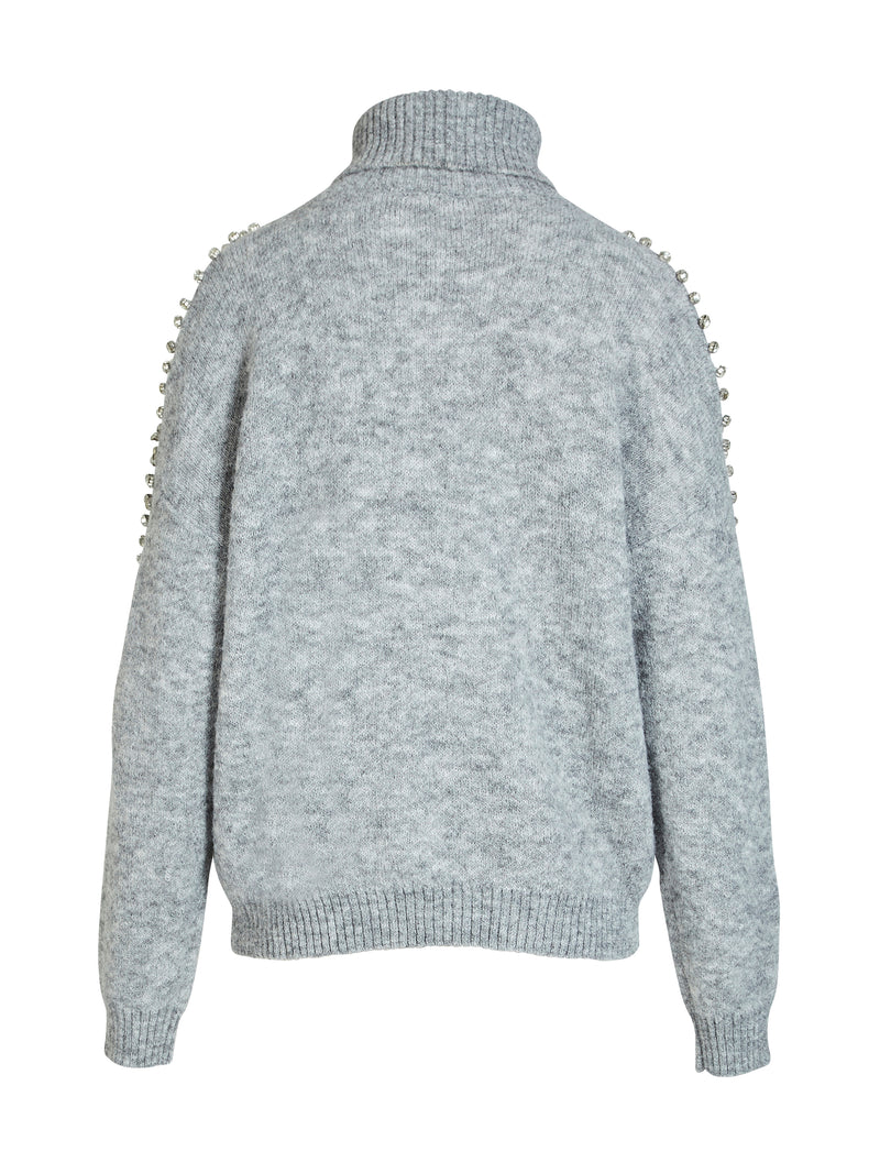 NÜ BODIL rullekragebluse Strikket 989 iron grey